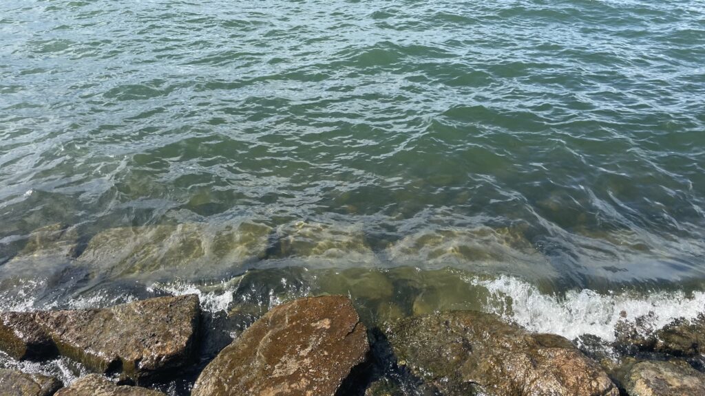 階段状になり本湖へつながる